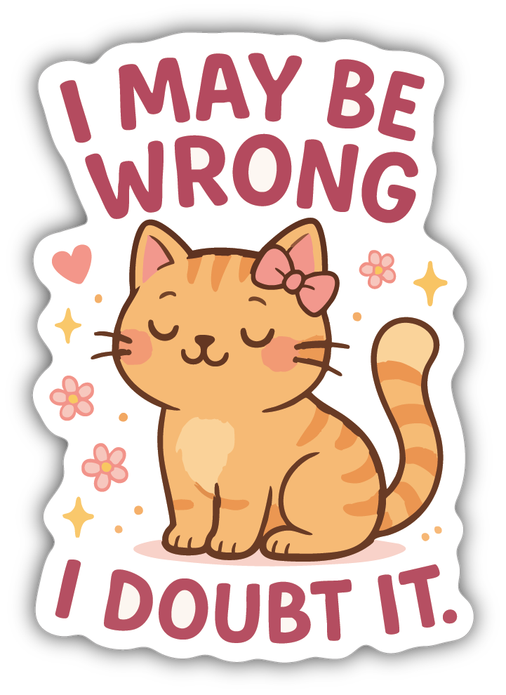 Sticker: I May Be Wrong I Doubt It - Pack of 24