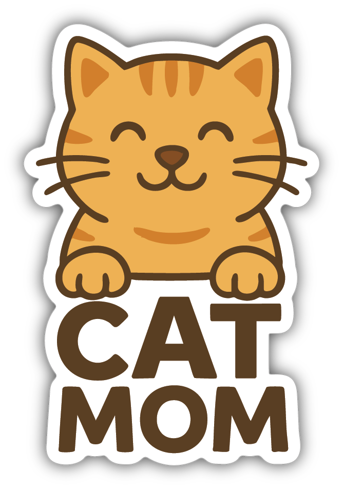 Sticker: Cat Mom - Pack of 24