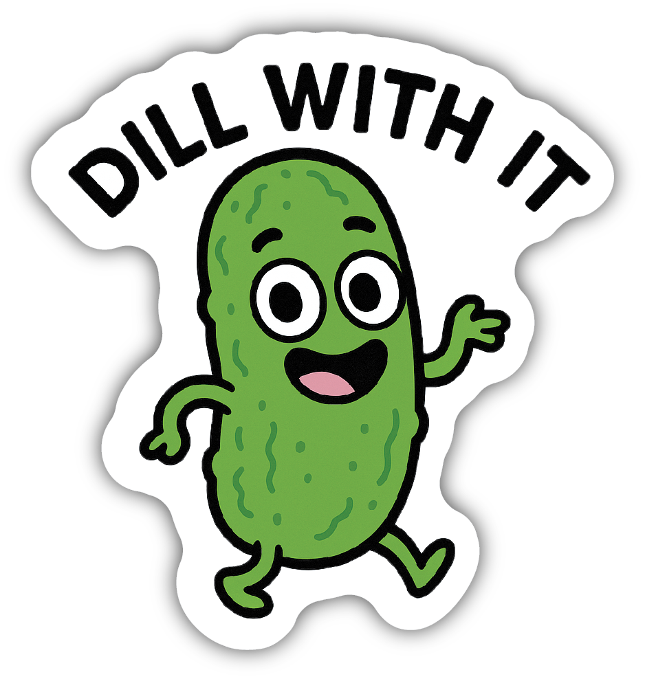 Sticker: Dill With It - Pack of 24