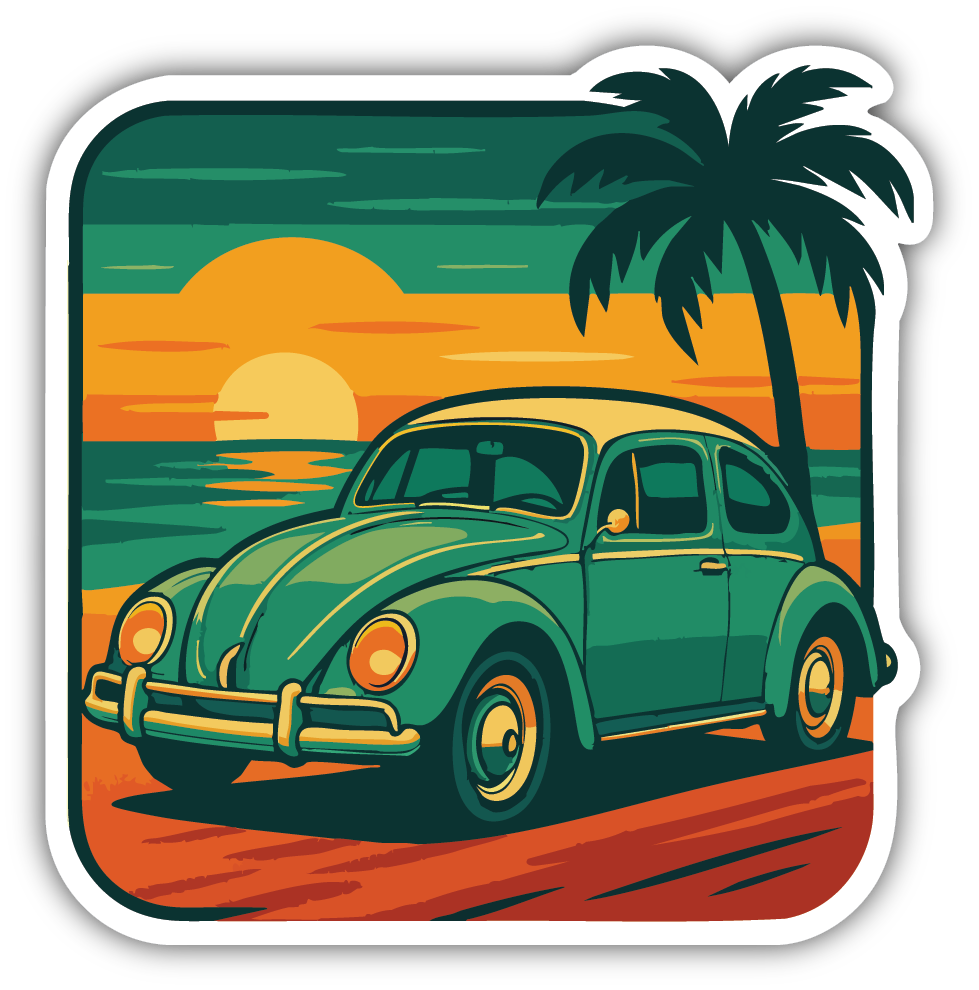 Sticker: Car VW Bug - Pack of 24