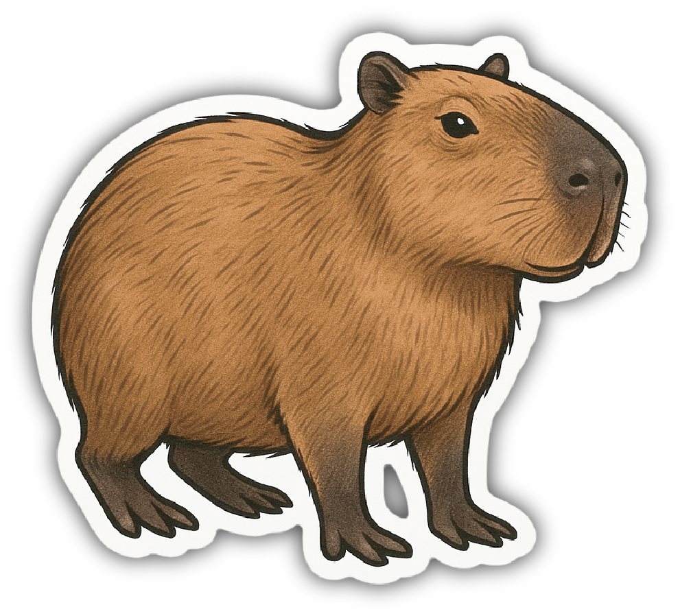 Sticker: Capybara - Pack of 24