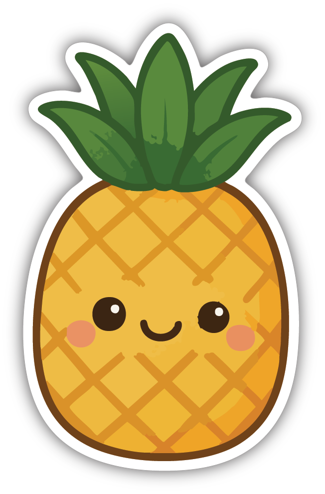 Sticker: Pineapple - Pack of 24