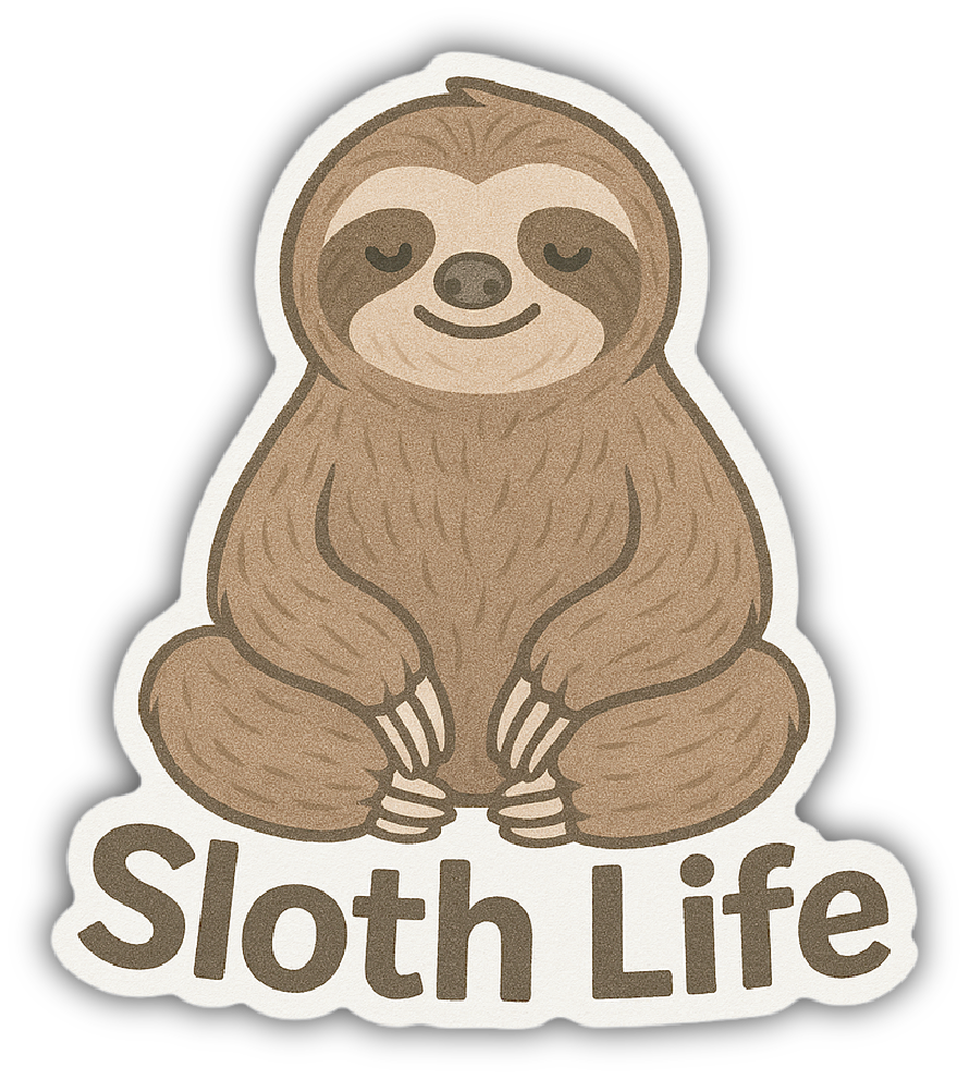 Sticker: Sloth Life - Pack of 24