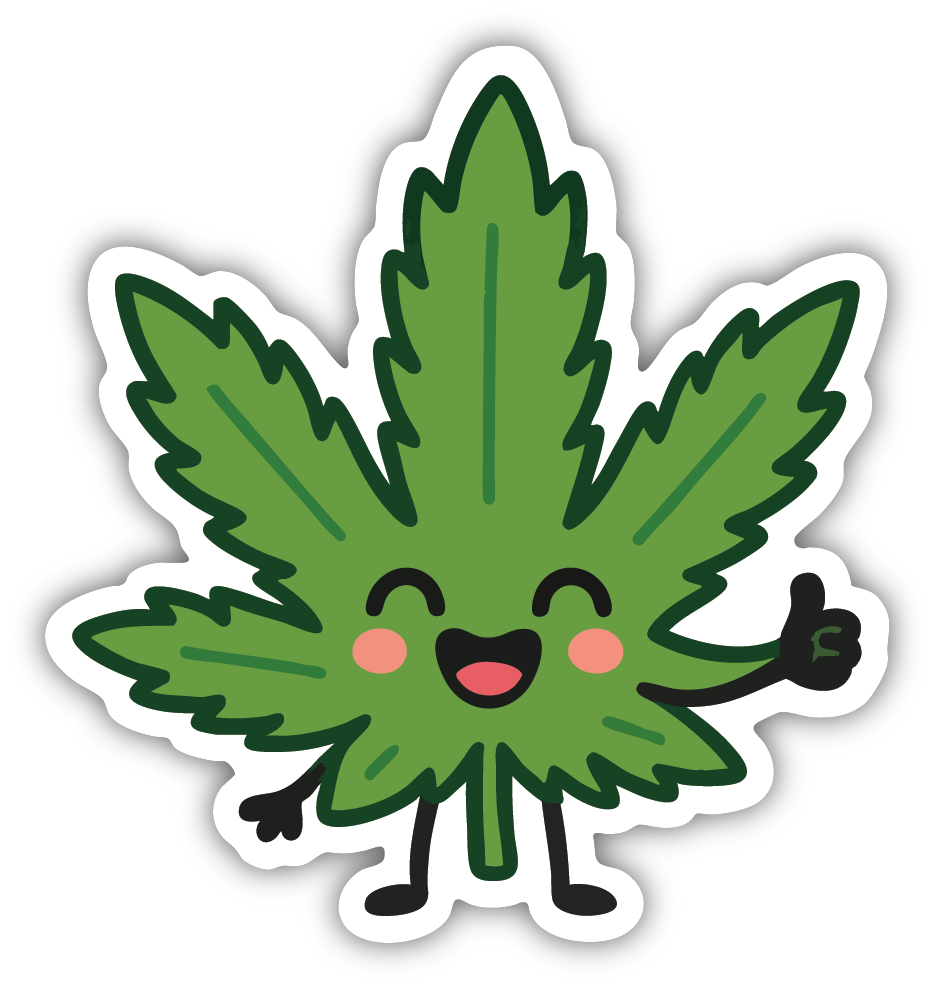 Sticker: Weed Plant - Pack of 24