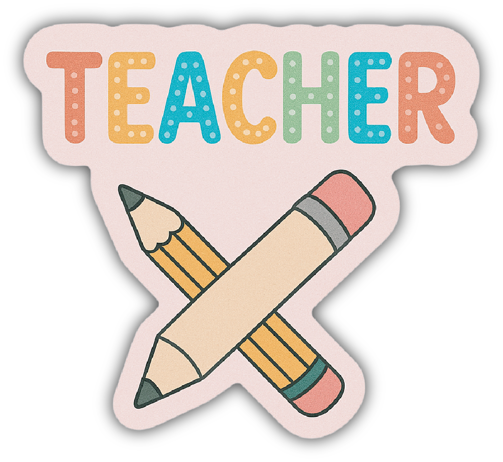 Sticker: Teacher - Pack of 24