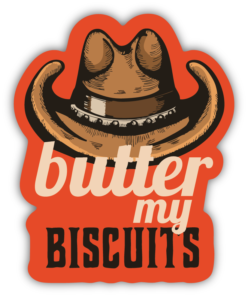 Sticker: Butter My Biscuits - Namedrop - Pack of 24