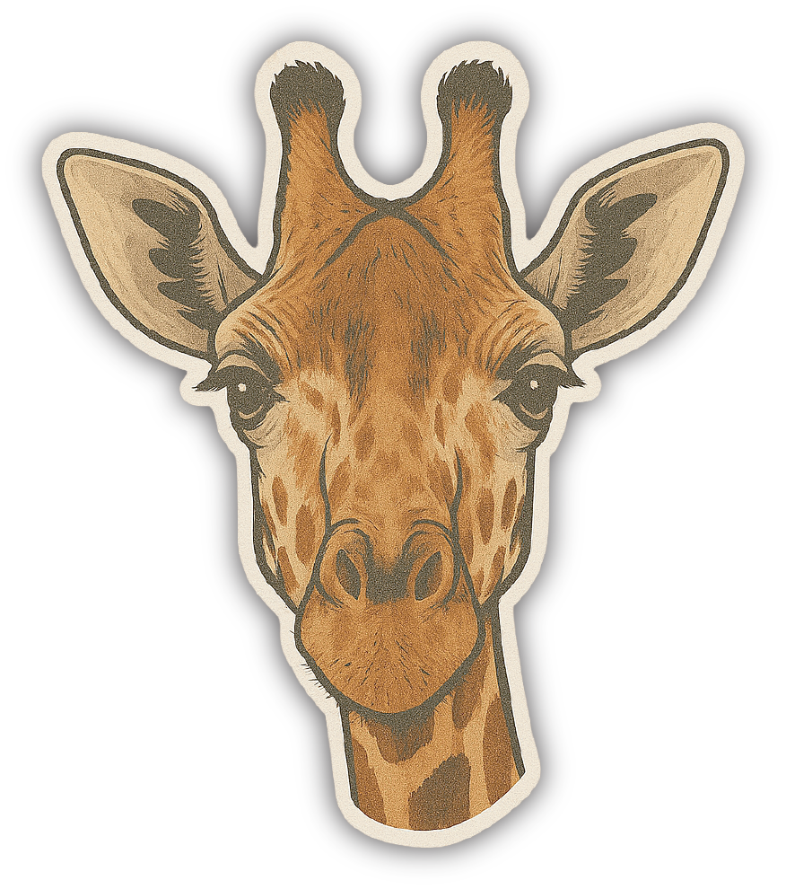 Sticker: Giraffe - Pack of 24