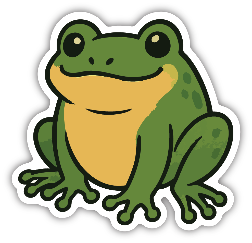 Sticker: Frog - Pack of 24