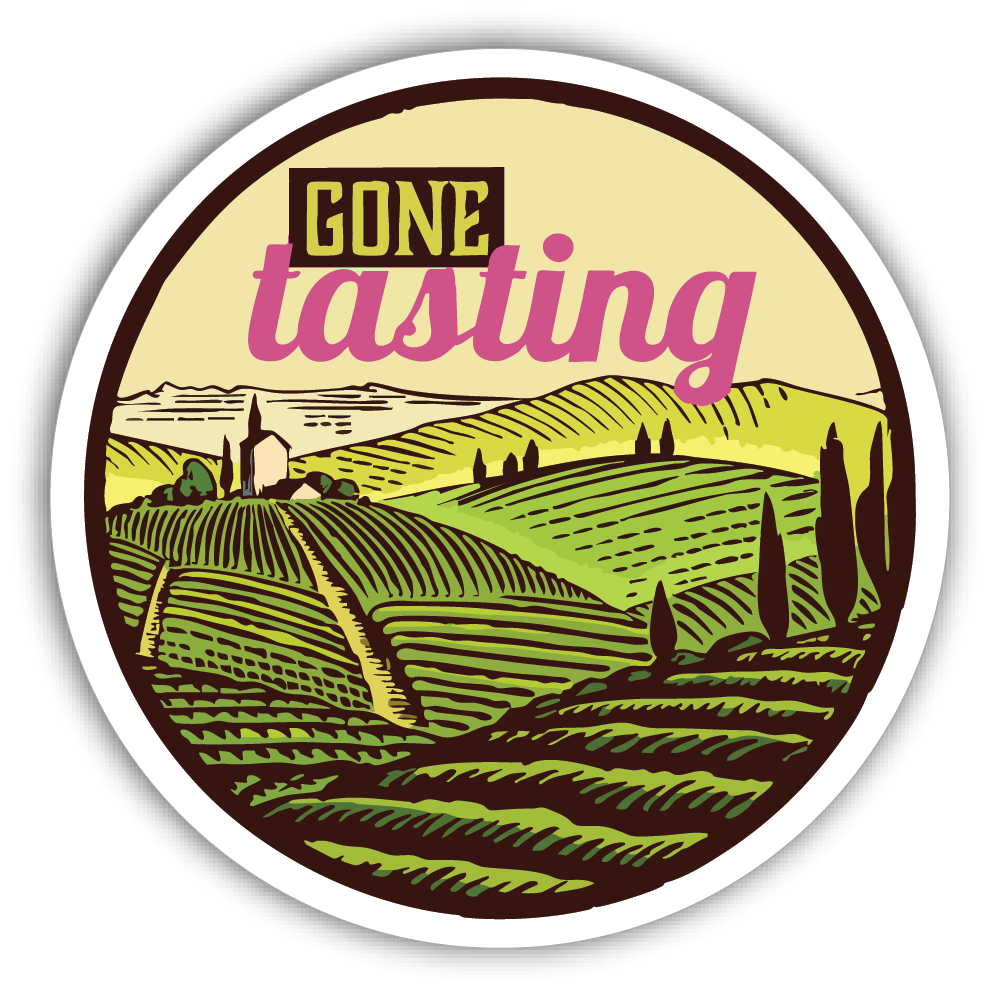 Sticker: Gone Tasting - Namedrop - Pack of 24