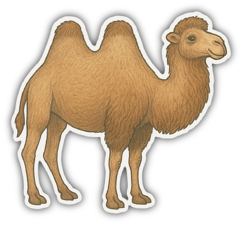 Sticker: Camel - Pack of 24