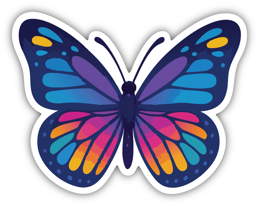Sticker: Butterfly - Pack of 24