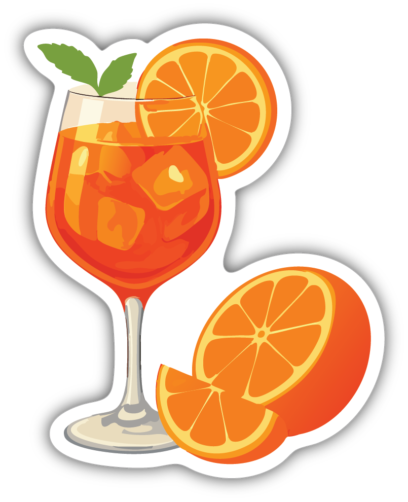 Sticker: Aperol Spritz - Pack of 24