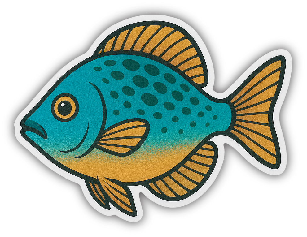 Sticker: Sunfish Pumpkinseed - Pack of 24