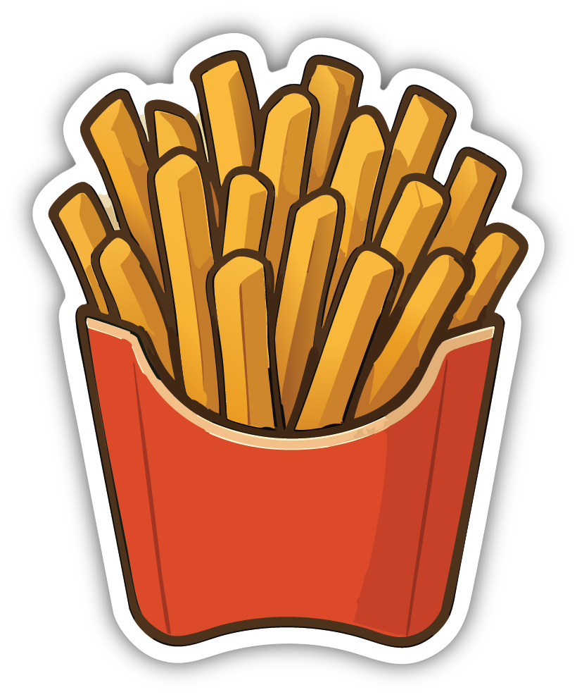 Sticker: Fries - Pack of 24