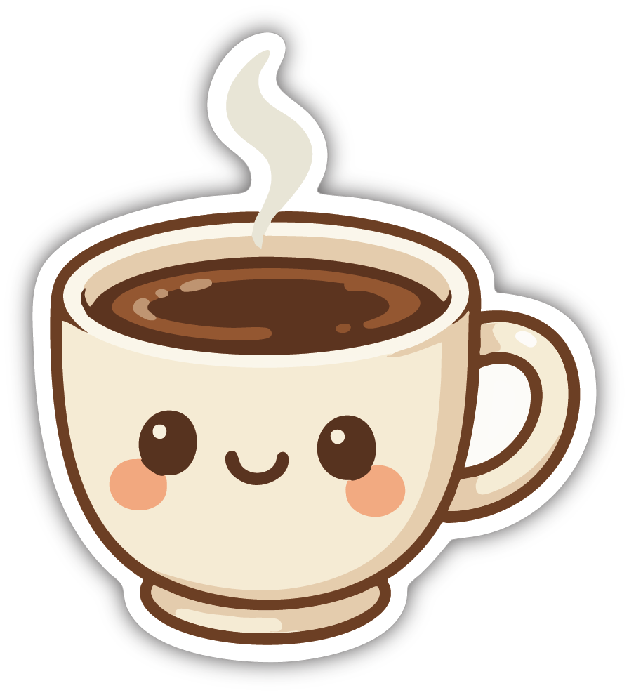 Sticker: Coffee Cup - Pack of 24
