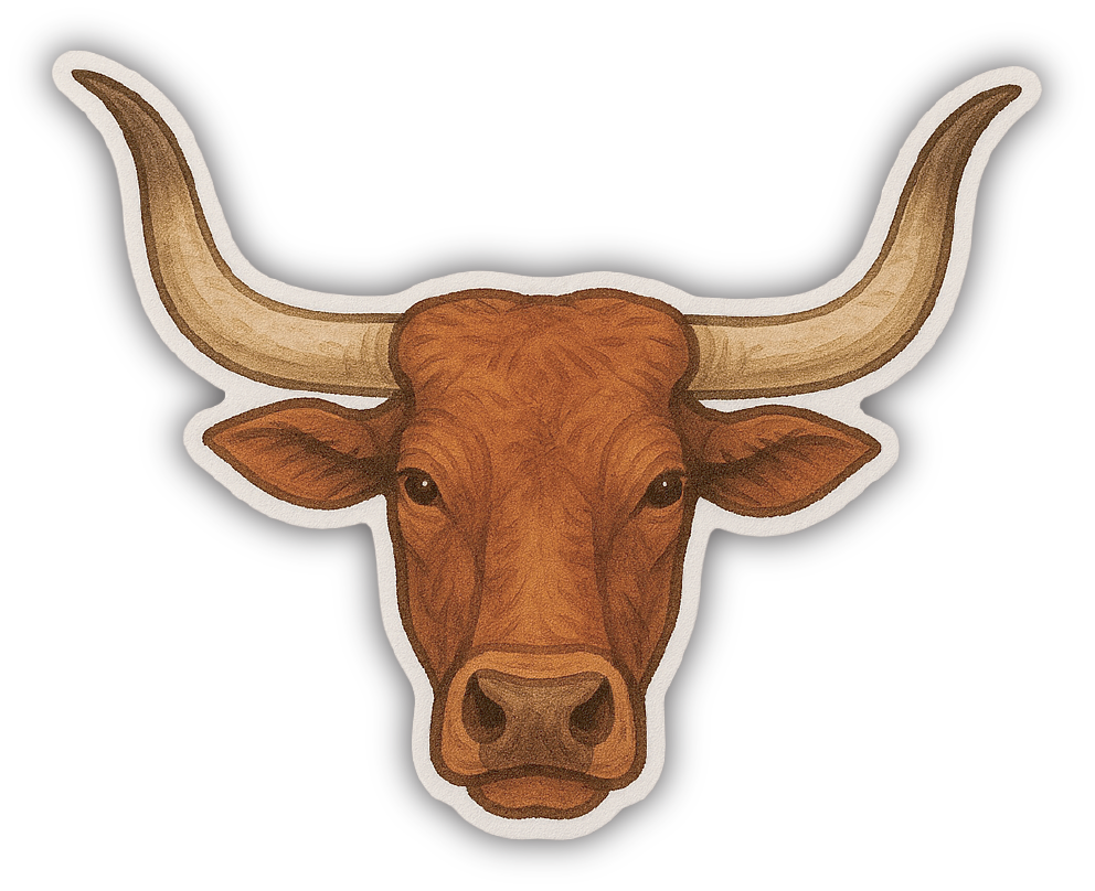 Sticker: Bull Head - Pack of 24