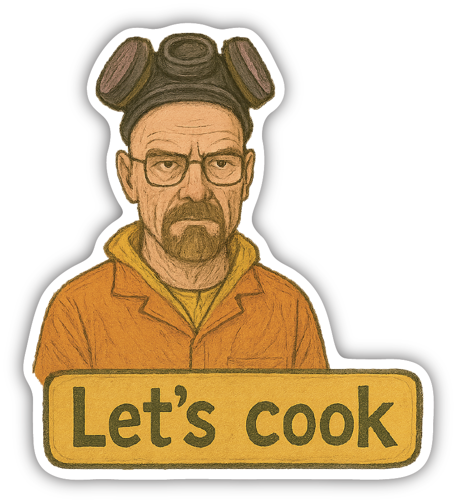 Sticker: Let's Cook - Pack of 24