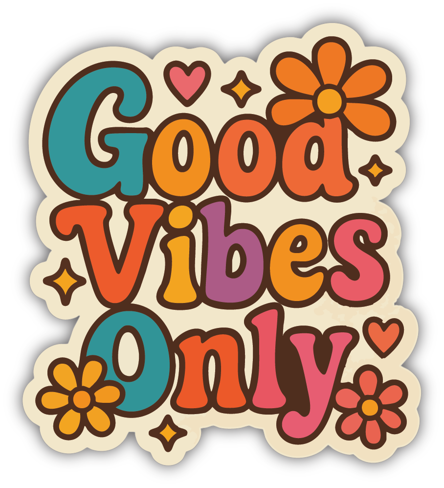 Sticker: Good Vibes Only - Pack of 24