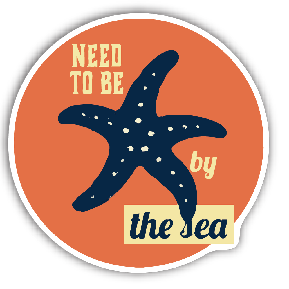 Sticker: Need to Be By the Sea - Namedrop - Pack of 24