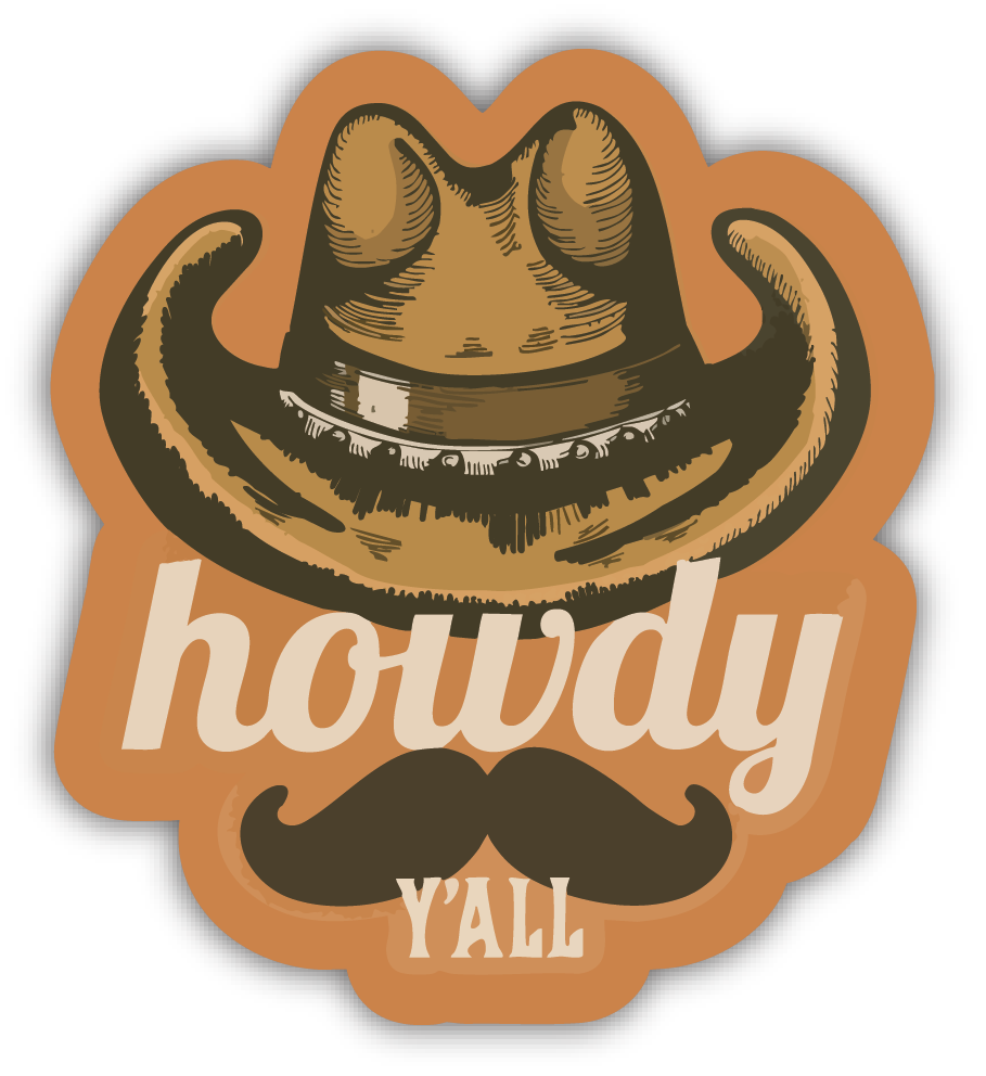 Sticker: Howdy Y'all - Pack of 24