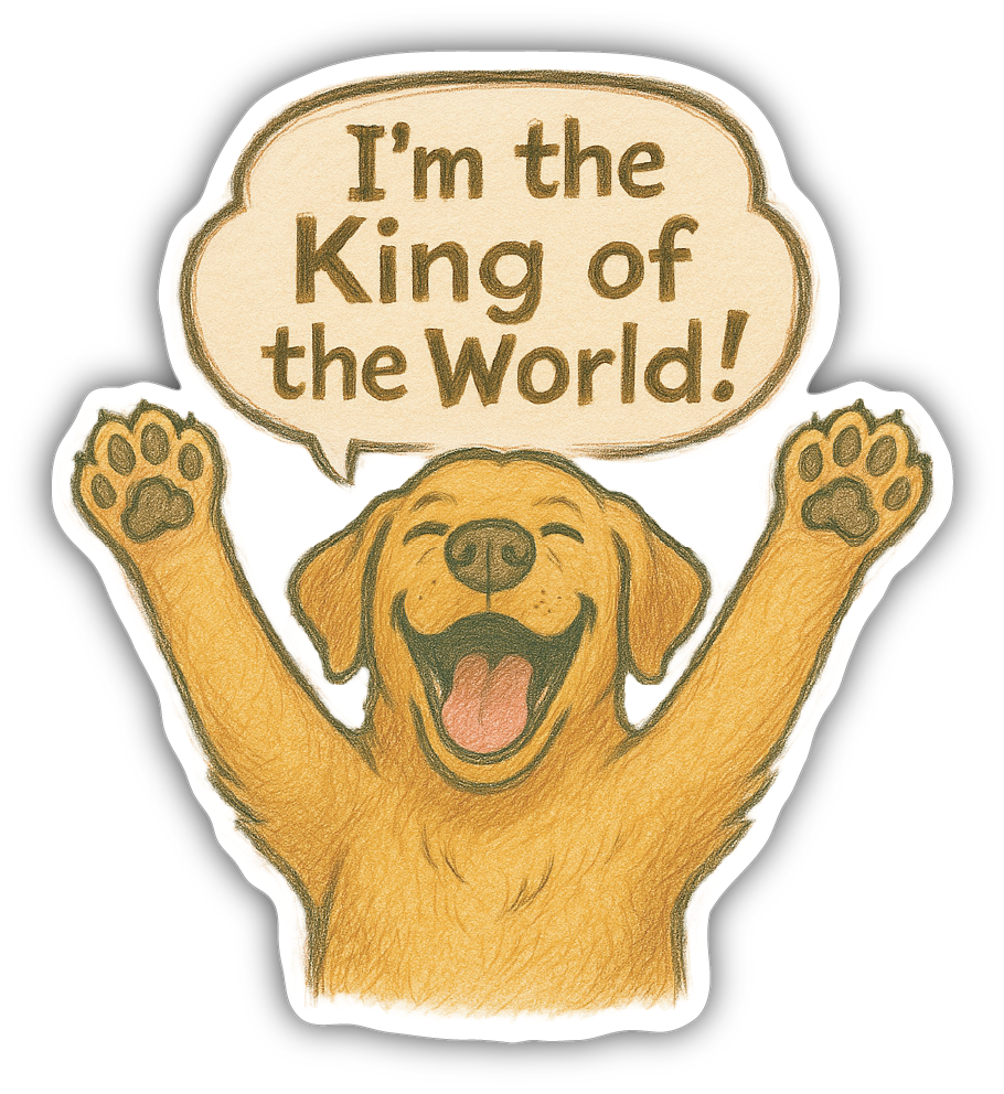 Sticker: I'm King of the World - Pack of 24