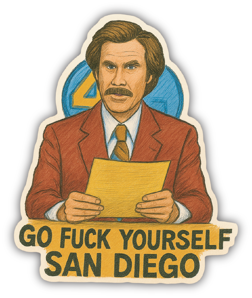 Sticker: Go Fuck Yourself San Diego - Pack of 24