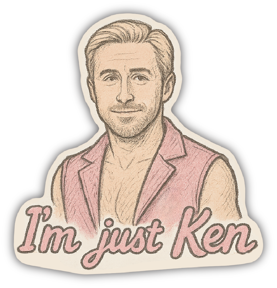 Sticker: I'm Just Ken - Pack of 24
