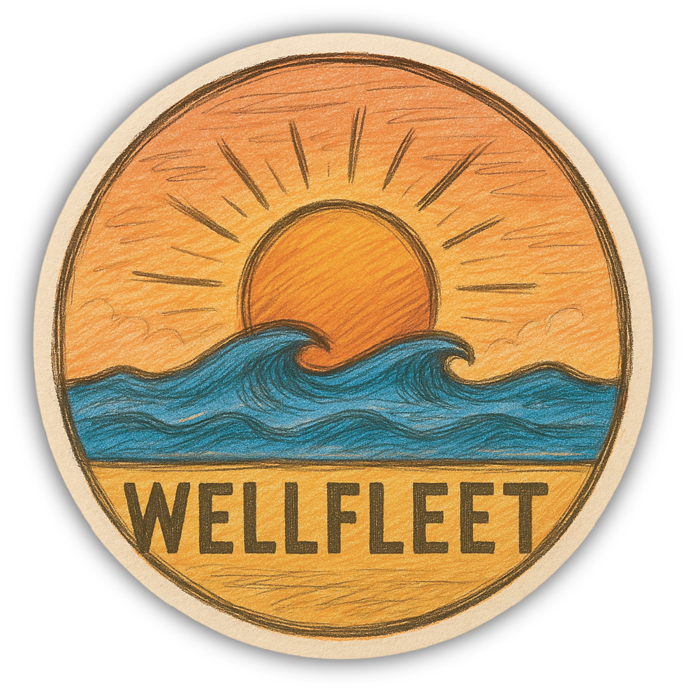 Sticker: Sunset and Waves - Pack of 24