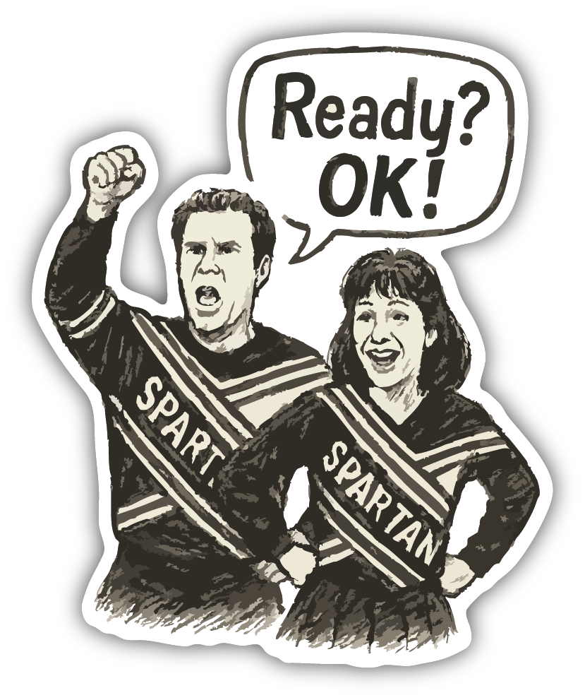 Sticker: Spartans Cheer - Pack of 24