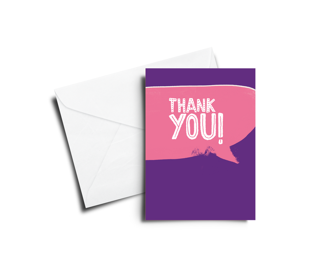 Greeting Card: Thank You - Speech Bubble - Pack of 6