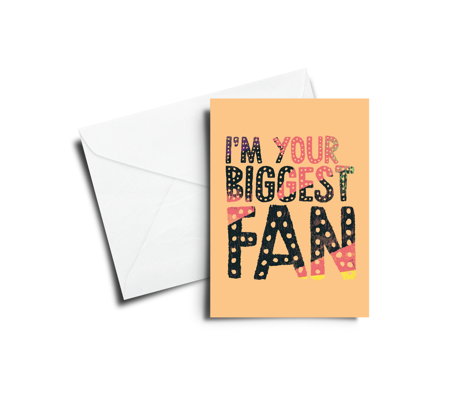 Greeting Card: Im Your Biggest Fan - Orange - Pack of 6