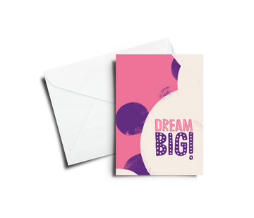 Greeting Card: Dream Big - Pink - Pack of 6