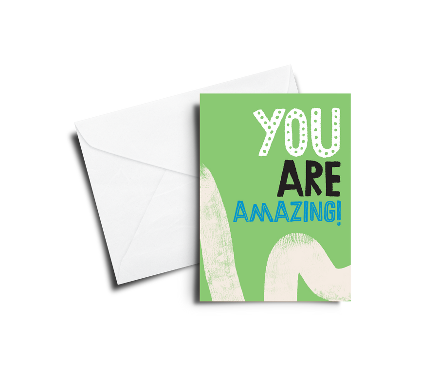Greeting Card: You Are Amazing - Green - Pack of 6