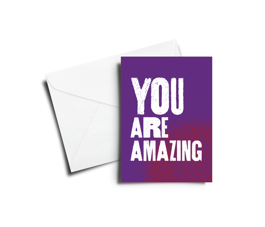 Greeting Card: You Are Amazing - Purple - Pack of 6