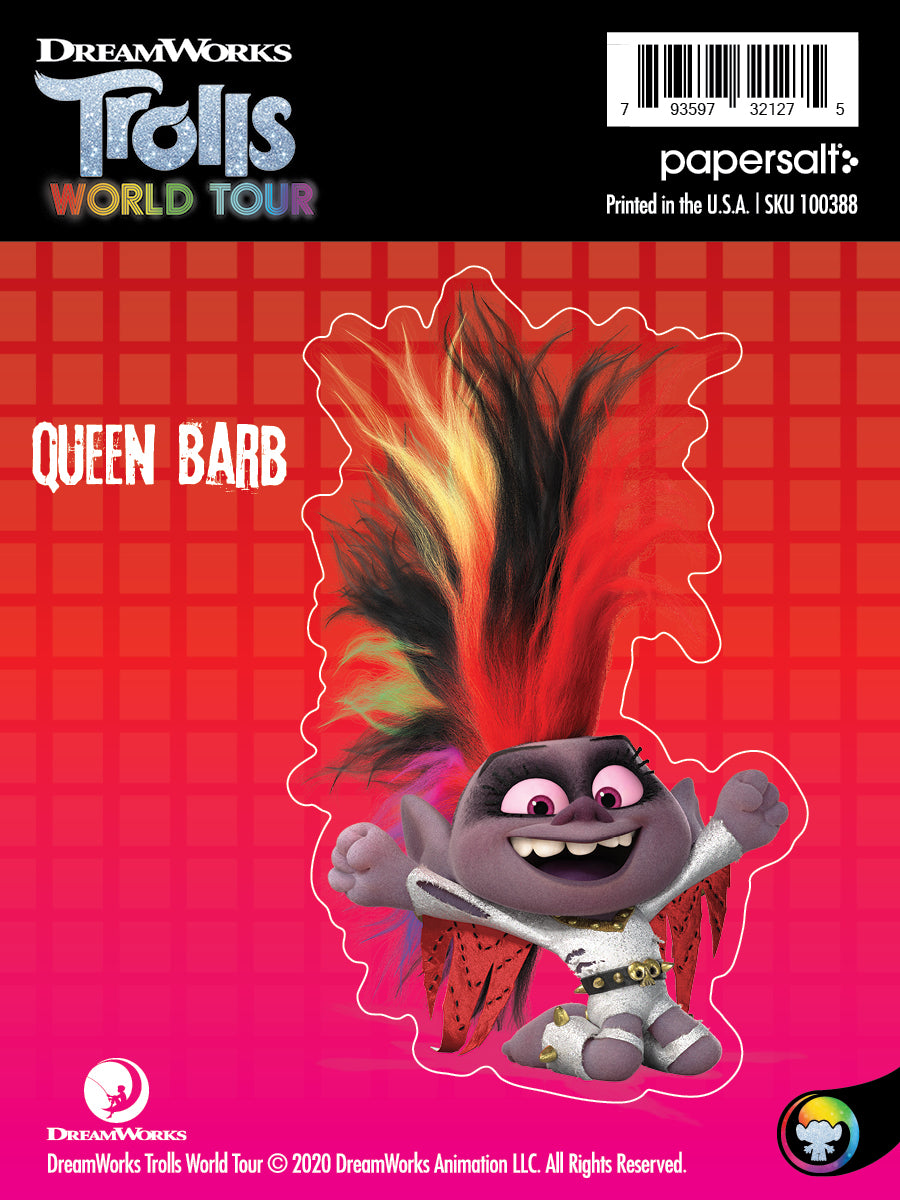 Sticker: Trolls, Queen Barb - Pack of 6