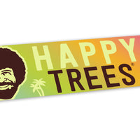 Bumper Sticker: Bob Ross, "Happy Trees" - Pack of 6