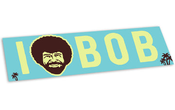 Bumper Sticker: Bob Ross, "I Heart Bob" - Pack of 6