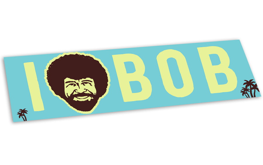 Bumper Sticker: Bob Ross, "I Heart Bob" - Pack of 6