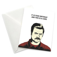 Greeting Card: Parks and Rec, It's Your Birthday and This is a Card - Pack of 6