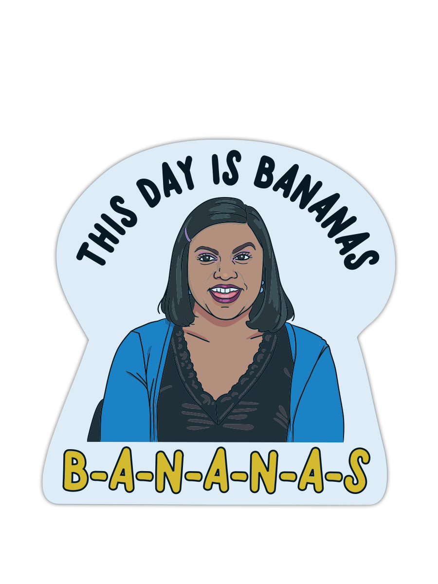 Sticker: The Office, This Day is Bananas - Pack of 6