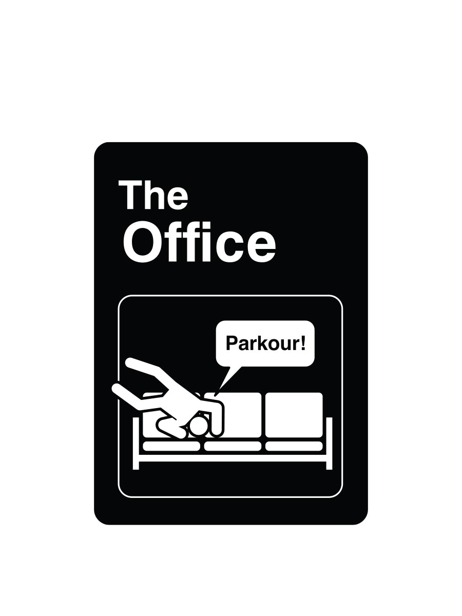 Sticker: The Office, Logo Parkour - Pack of 6