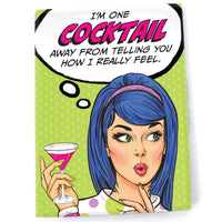 Magnet: Pop Life, I'm One Cocktail Away from Telling You How I Really Feel - Pack of 6