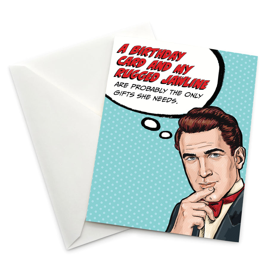 Greeting Card: Pop Life, A Birthday Card and My Rugged Jaw - Pack of 6