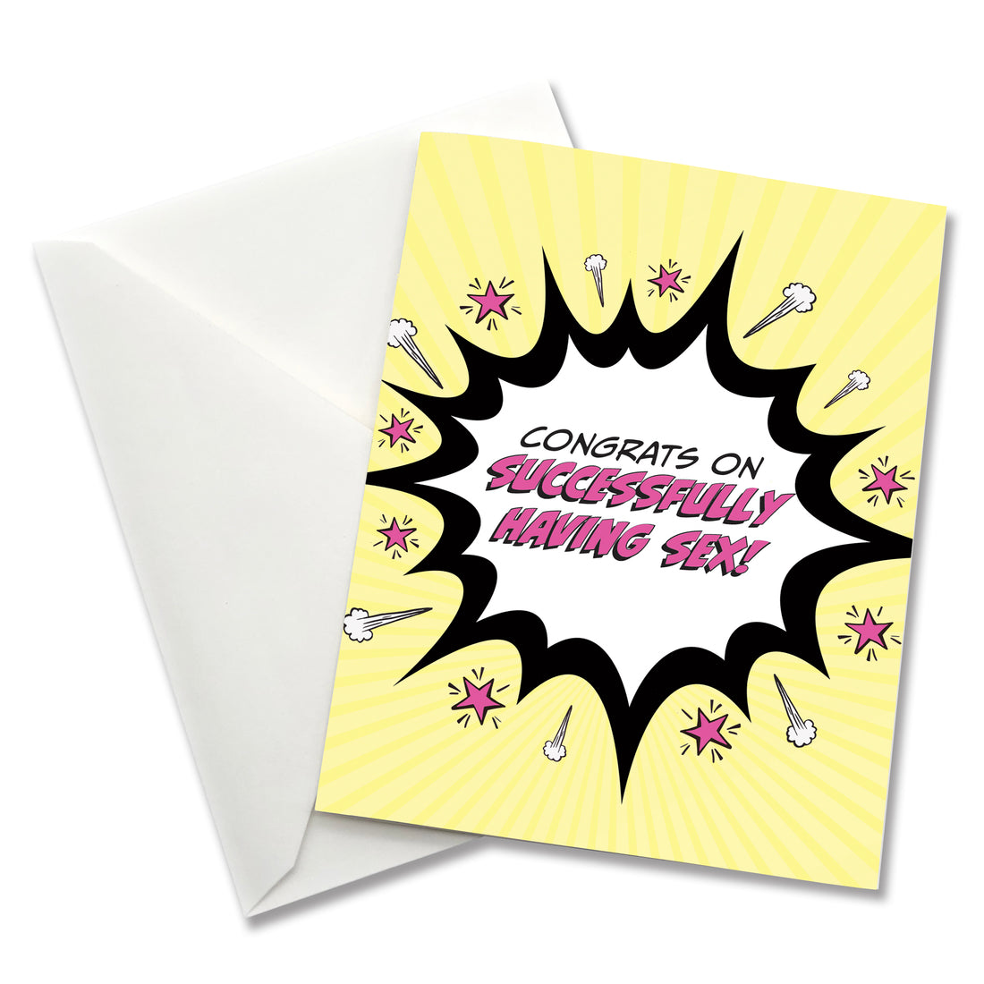 Greeting Card: Pop Life, Congrats on Successfully Having Sex - Pack of 6