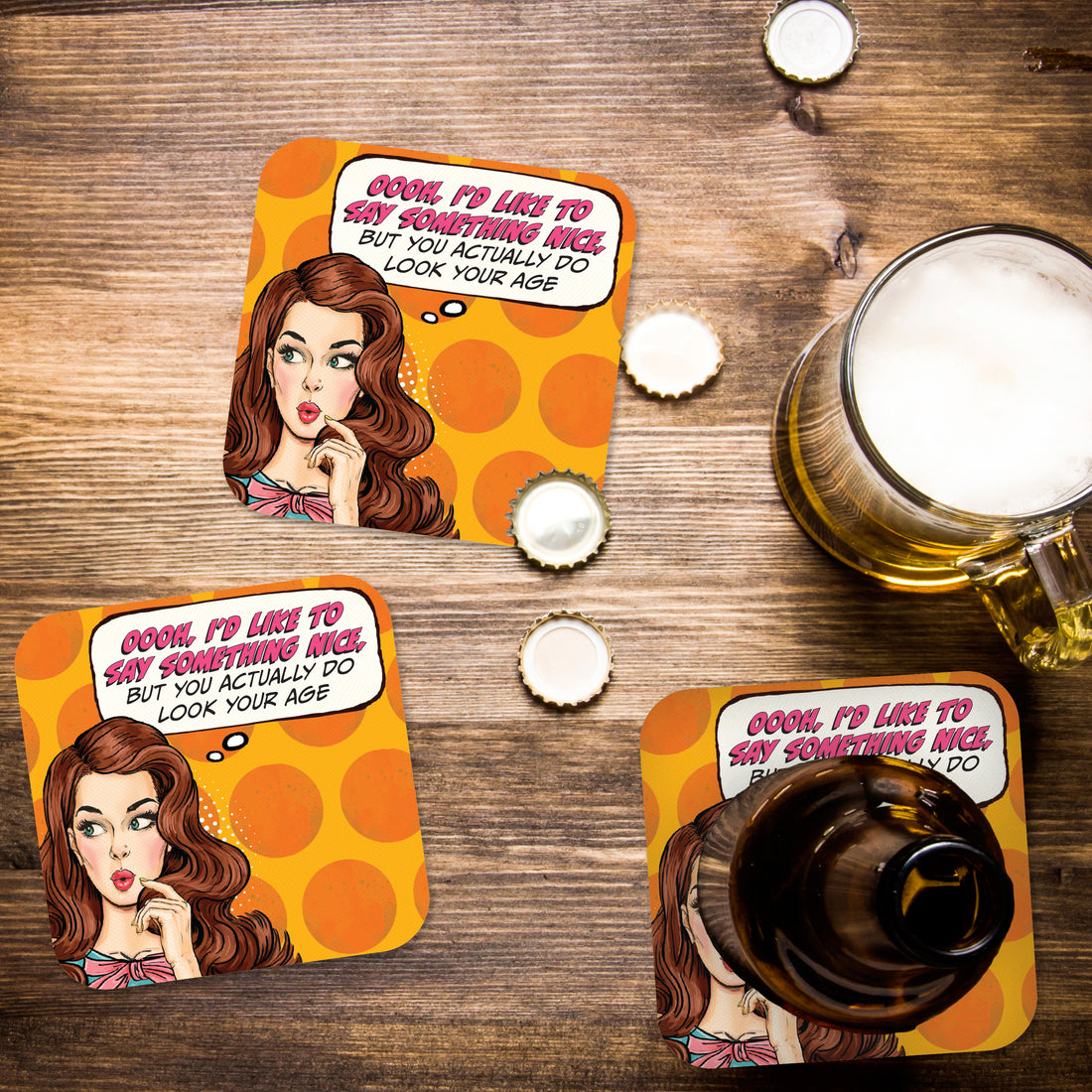 Coaster: Pop Life, Oooh, I'd Like to Say Somthing Nice - Pack of 6