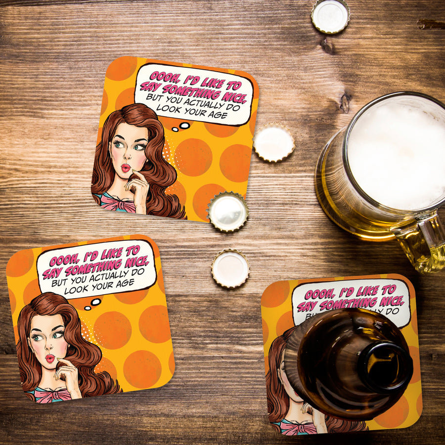 Coaster: Pop Life, Oooh, I'd Like to Say Somthing Nice - Pack of 6