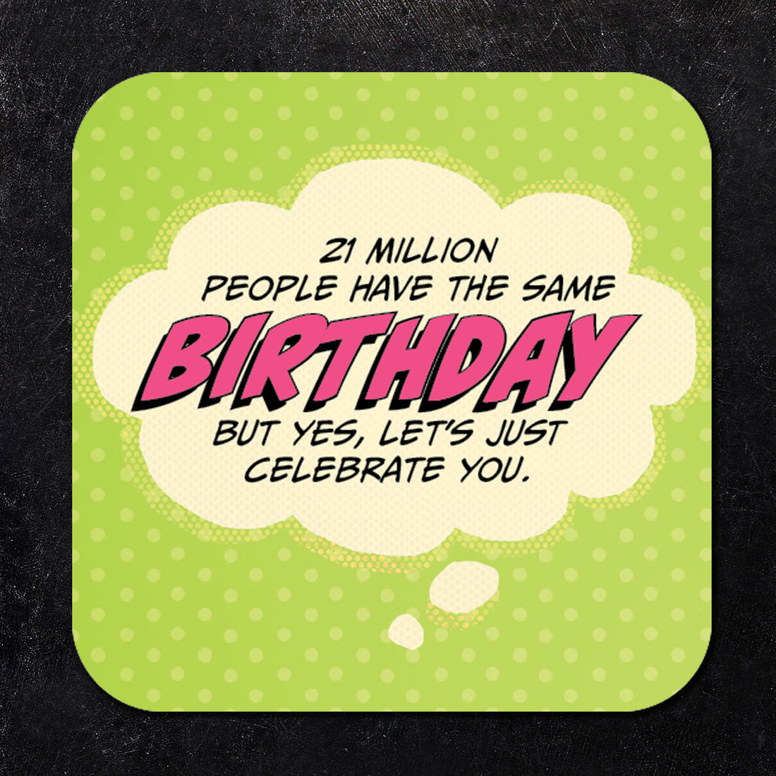 Coaster: Pop Life, 21 Million People Have the Same Birthday - Pack of 6