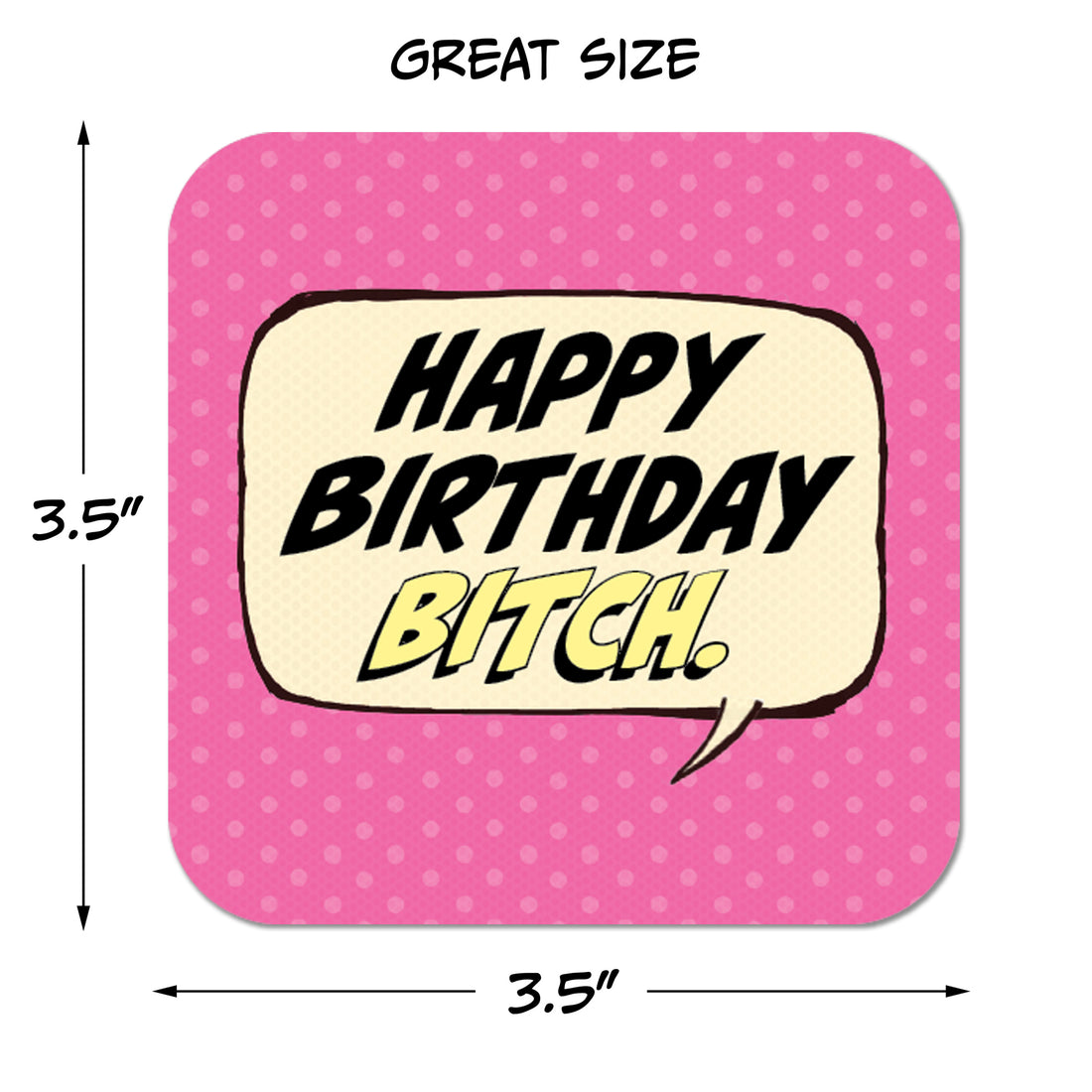 Coaster: Pop Life, Happy Birthday Bitch - Pack of 6