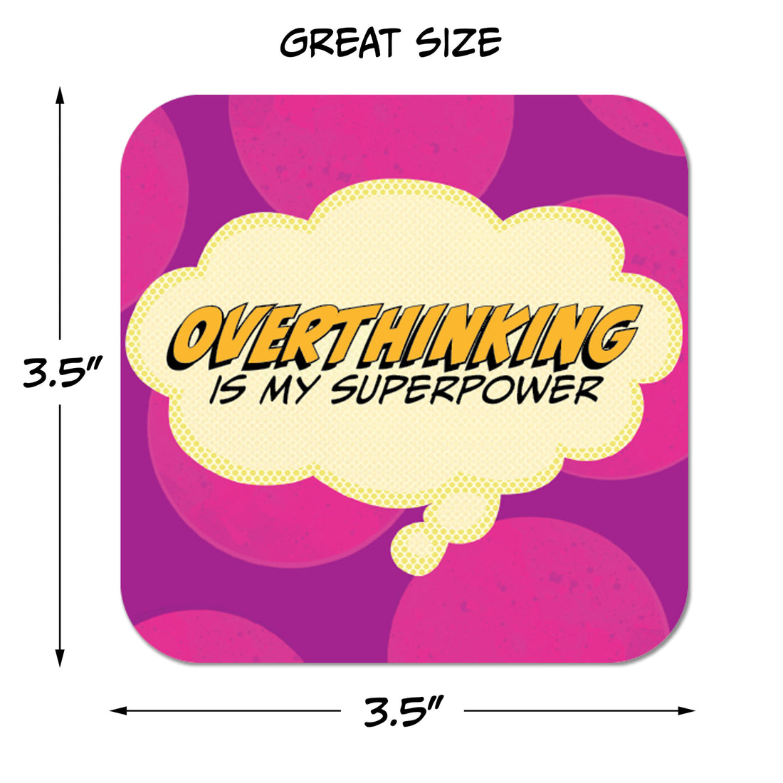 Coaster: Pop Life, Overthinking is my Superpower - Pack of 6