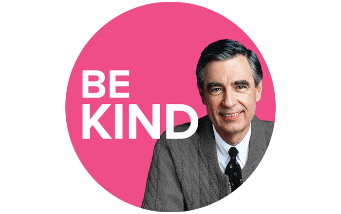 Magnet: Mister Rogers "Be Kind" (Circle) - Pack of 12